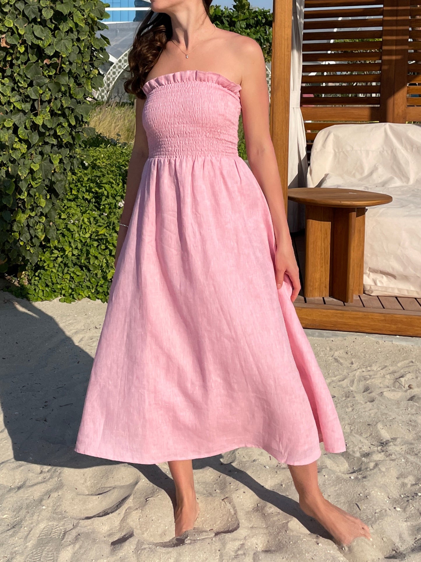 Dahlia Linen Dress Lady Laurette Dahlia Linen Dress Lady Laurette